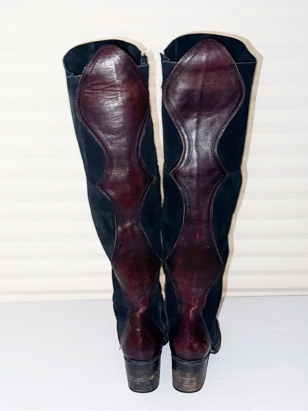 FREEBIRD Fuego Black Suede Knee-High Boots